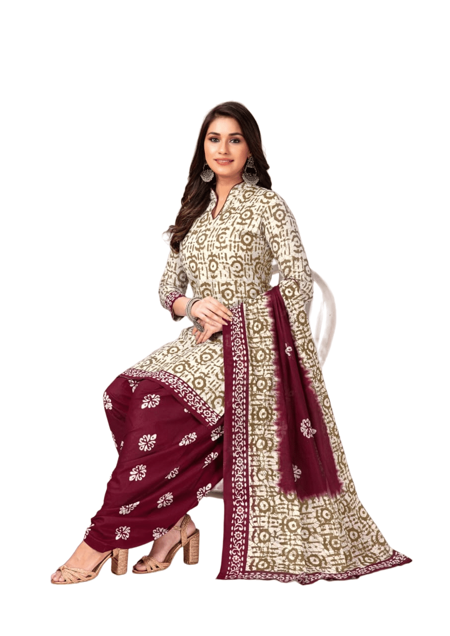     			ANNAPURNA CREATION Women Crepe Unstitched Dress Material ( Gold )