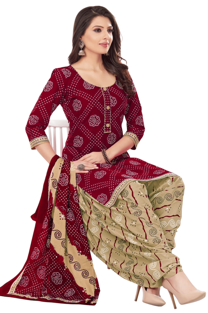     			ANNAPURNA CREATION Women Crepe Unstitched Dress Material ( Maroon )