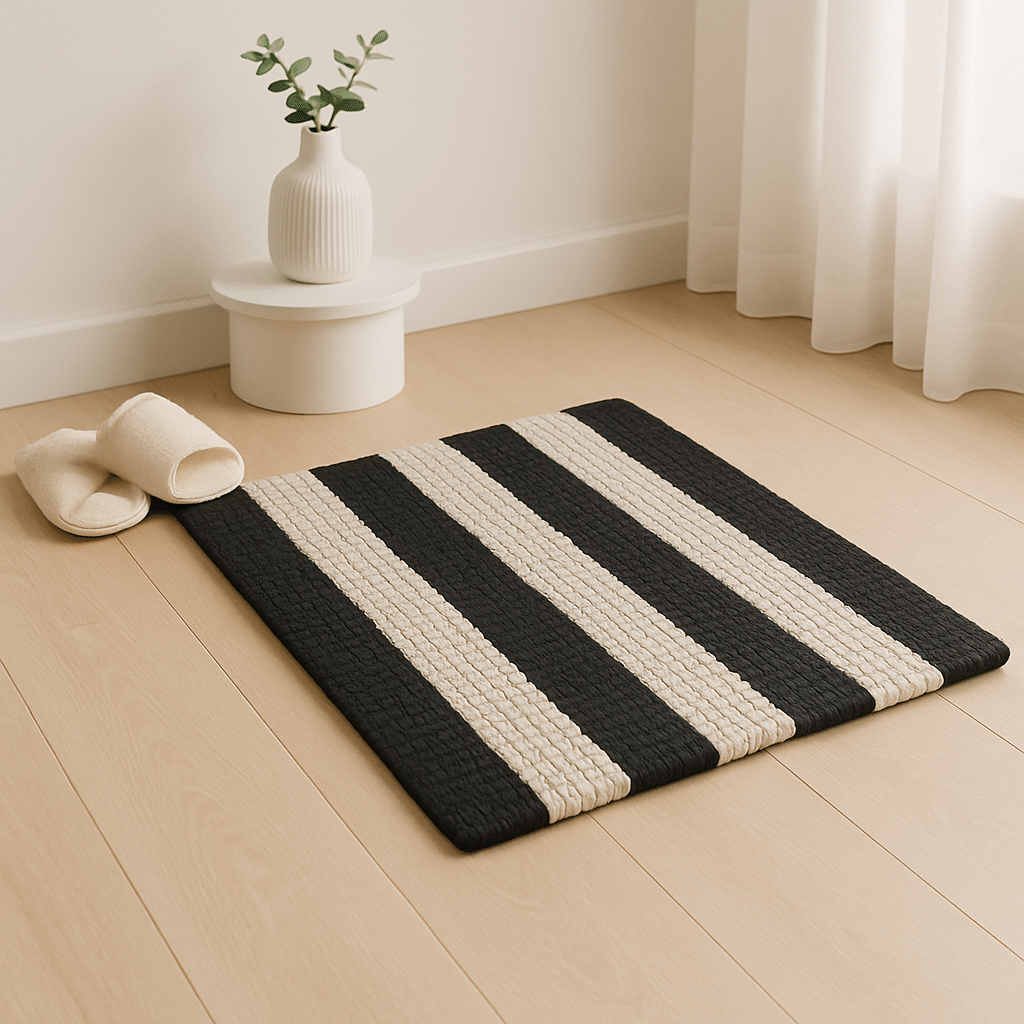     			ANtiqo Black Coir Rectangular Floor Mat ( Pack of 1 )