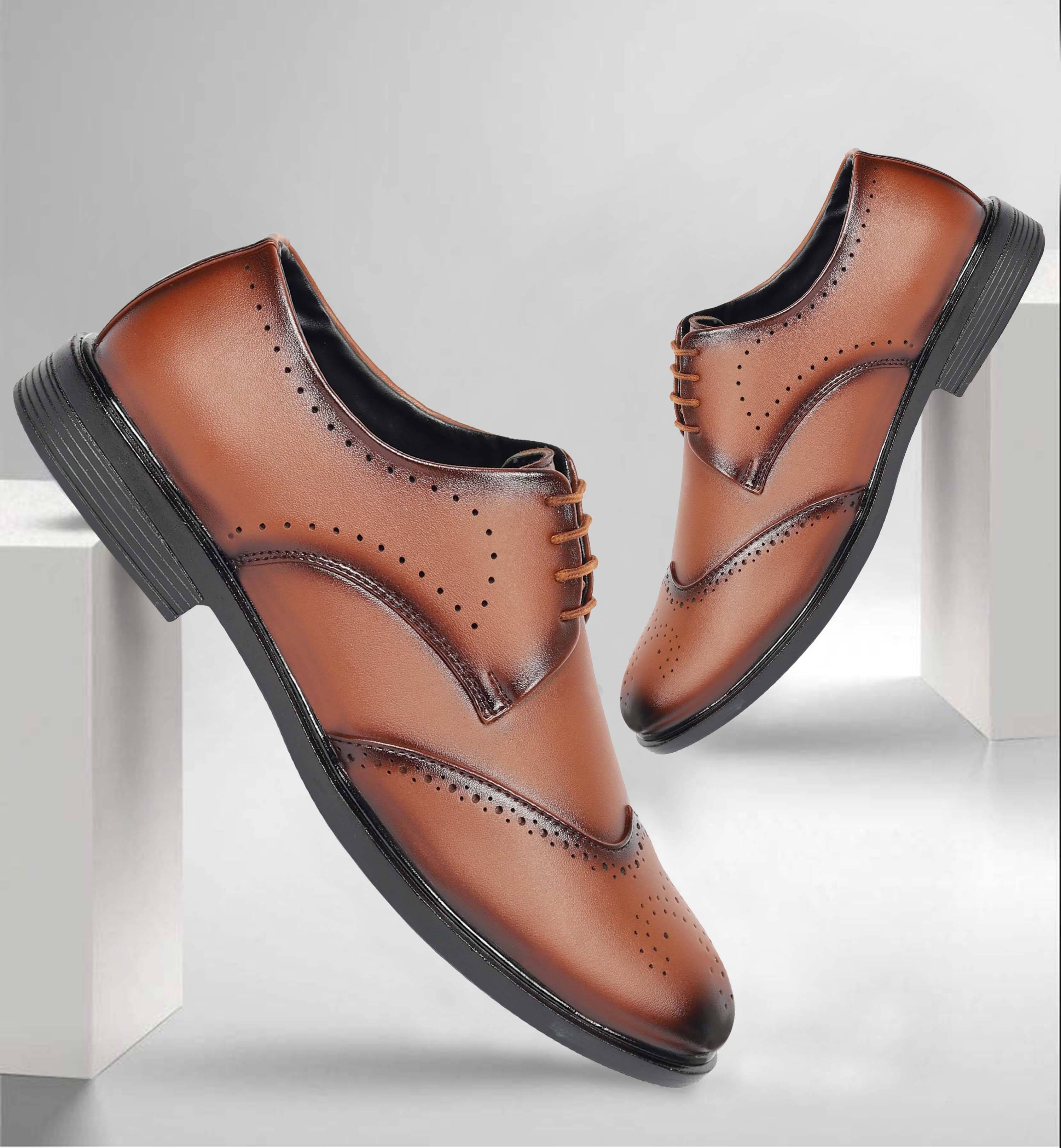     			Aadi Tan Men's Derby Formal Shoes