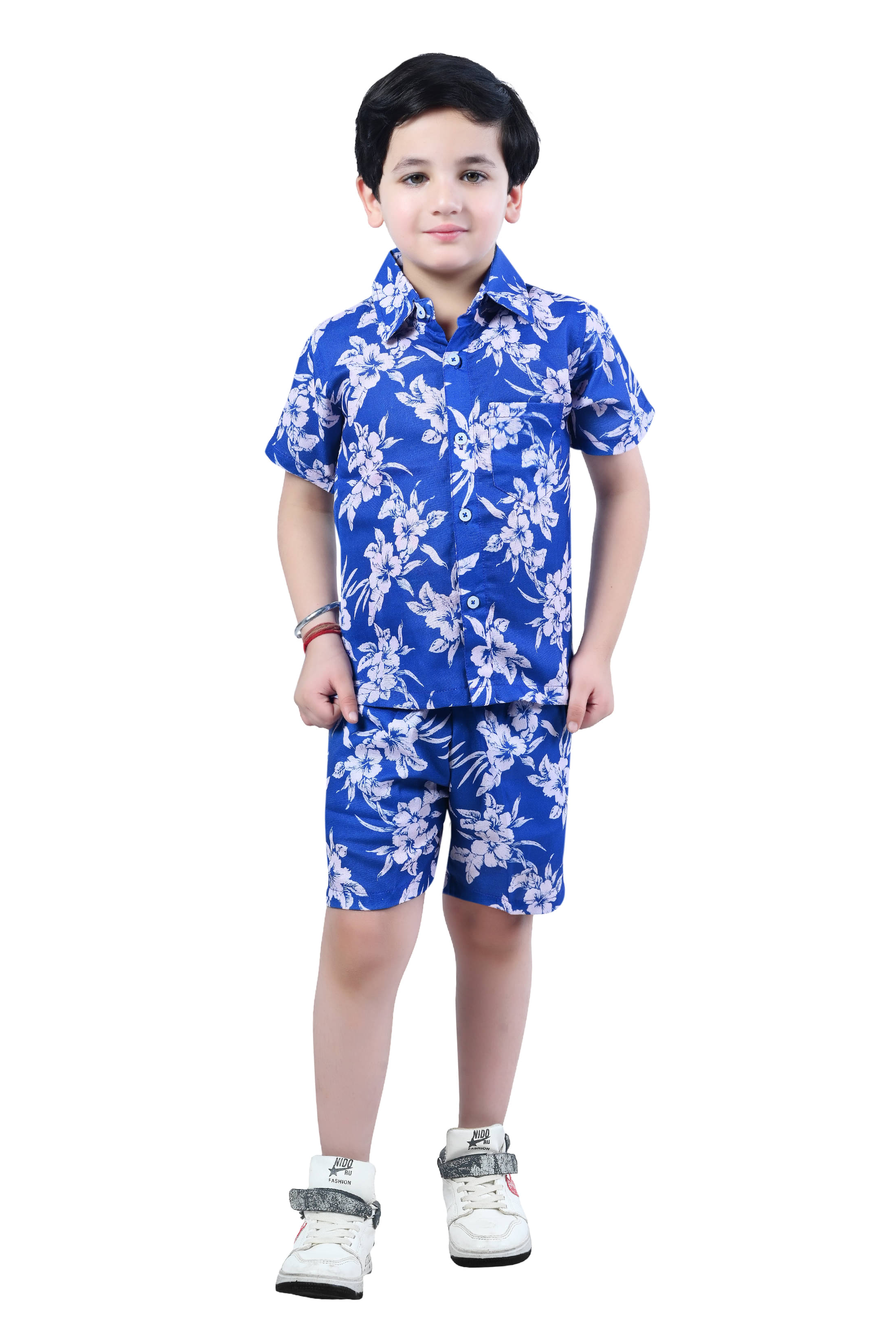     			Arshia Fashions Pack of 1 Baby Boys Cotton Blend Shirt & Shorts ( Blue )