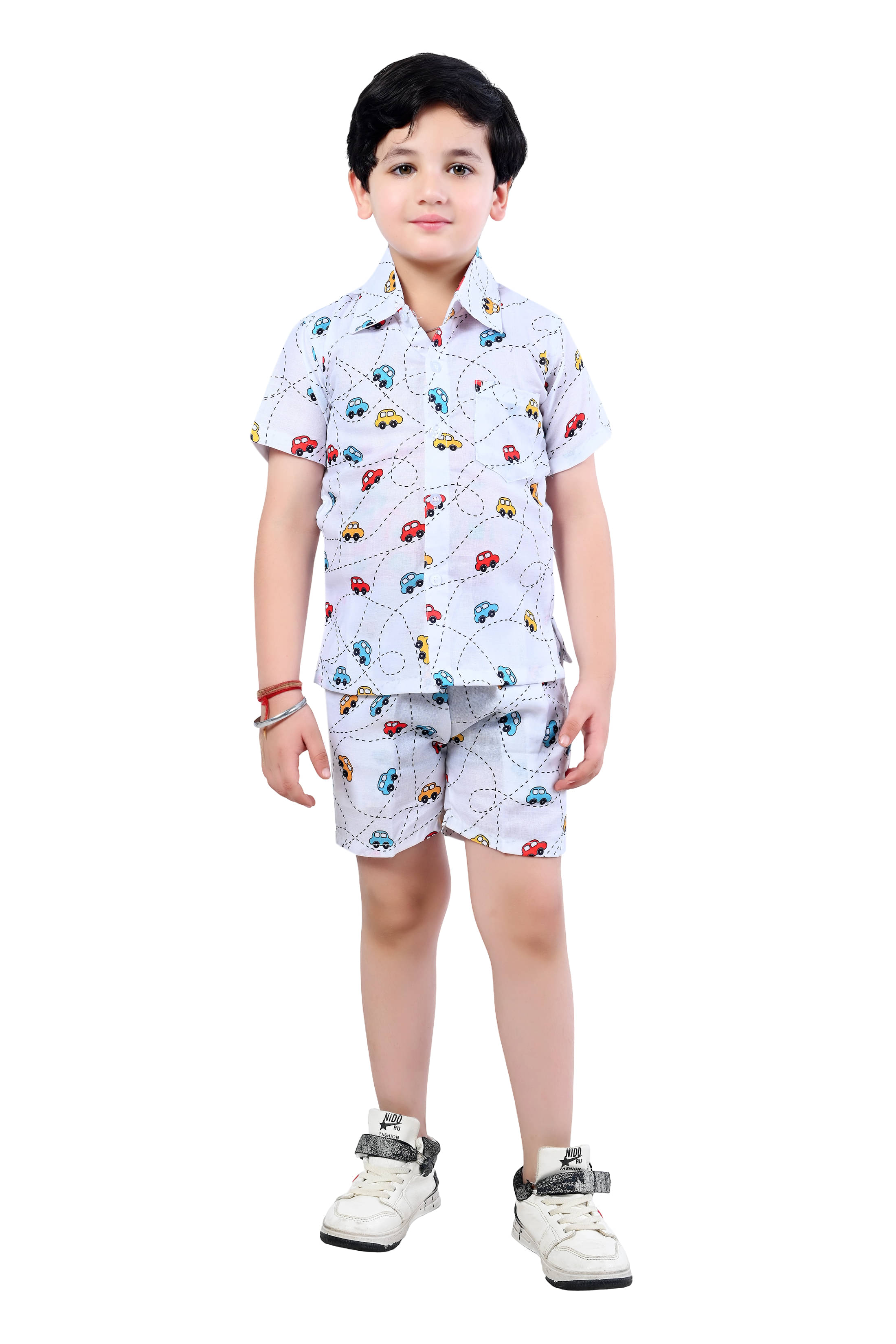     			Arshia Fashions Pack of 1 Baby Boys Cotton Blend Shirt & Shorts ( White )