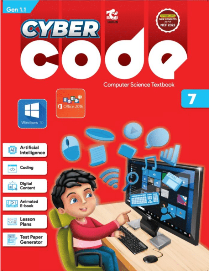     			CYBER CODE CLASS 7 ( COMPUTER SCIENCE TEXTBOOK )