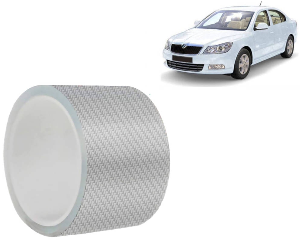     			Car Door Sill Protector Bumper Protector Carbon Fiber Car Wrap Film 5D Gloss White Vinyl Automotive Wrap Film Self-Adhesive Tape - 5cm x 500cm White For  Laura