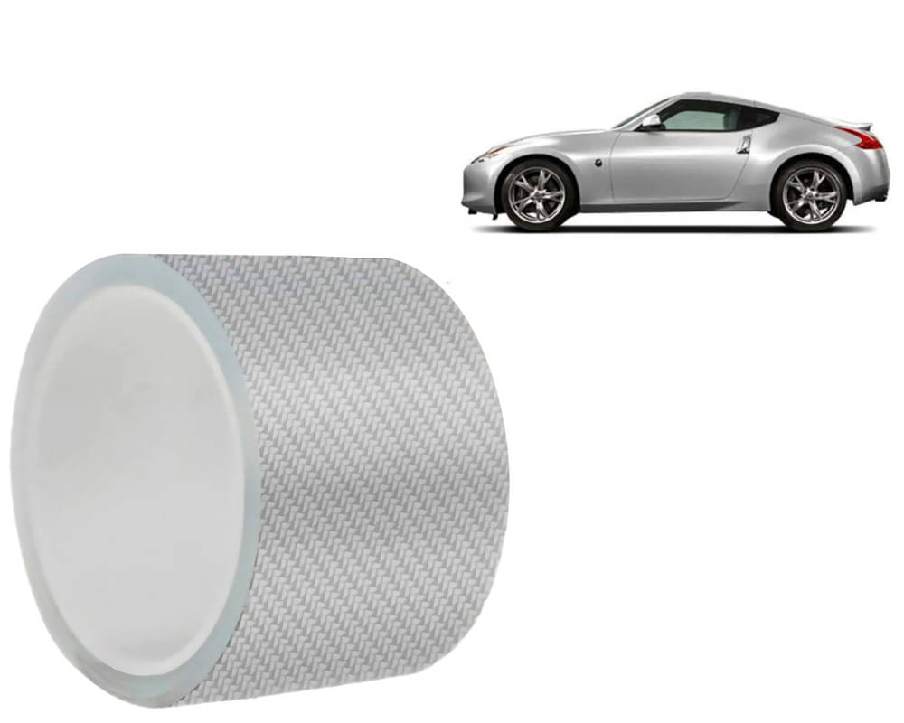     			Car Door Sill Protector Bumper Protector Carbon Fiber Car Wrap Film 5D Gloss White Vinyl Automotive Wrap Film Self-Adhesive Tape - 5cm x 500cm White For  370z