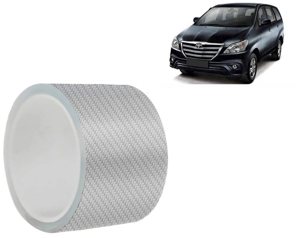     			Car Door Sill Protector Bumper Protector Carbon Fiber Car Wrap Film 5D Gloss White Vinyl Automotive Wrap Film Self-Adhesive Tape - 5cm x 500cm White For  Innova 2013-2015