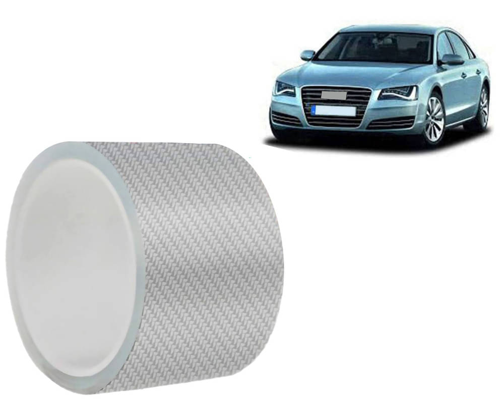     			Car Door Sill Protector Bumper Protector Carbon Fiber Car Wrap Film 5D Gloss White Vinyl Automotive Wrap Film Self-Adhesive Tape - 5cm x 500cm White For  A8