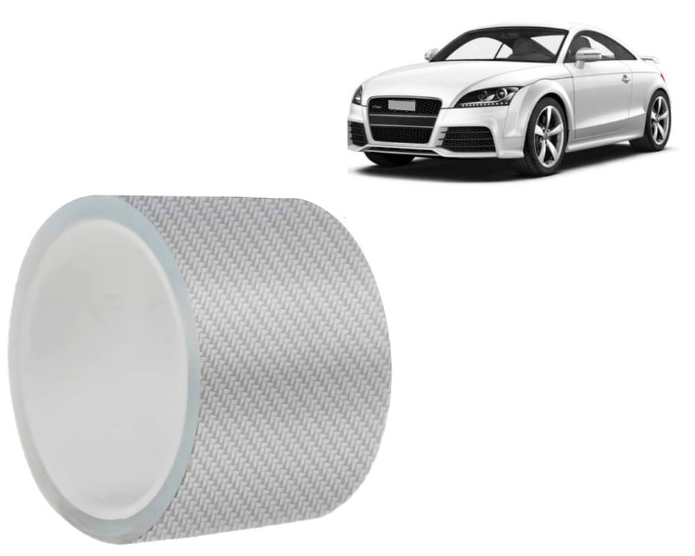    			Car Door Sill Protector Bumper Protector Carbon Fiber Car Wrap Film 5D Gloss White Vinyl Automotive Wrap Film Self-Adhesive Tape - 5cm x 500cm White For  TT