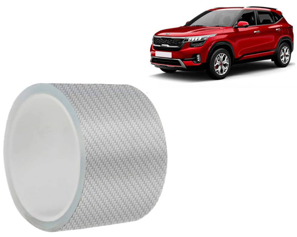 Car Door Sill Protector Bumper Protector Carbon Fiber Car Wrap Film 5D Gloss White Vinyl Automotive Wrap Film Self-Adhesive Tape - 5cm x 500cm White For Kia Seltos Car Door Sill Protector Bumper Protector Carbon Fiber Car Wrap Film 5D Gloss White Vinyl Automotive Wrap Film Self-Adhesive Tape - 5cm x 500cm White For Kia Seltos