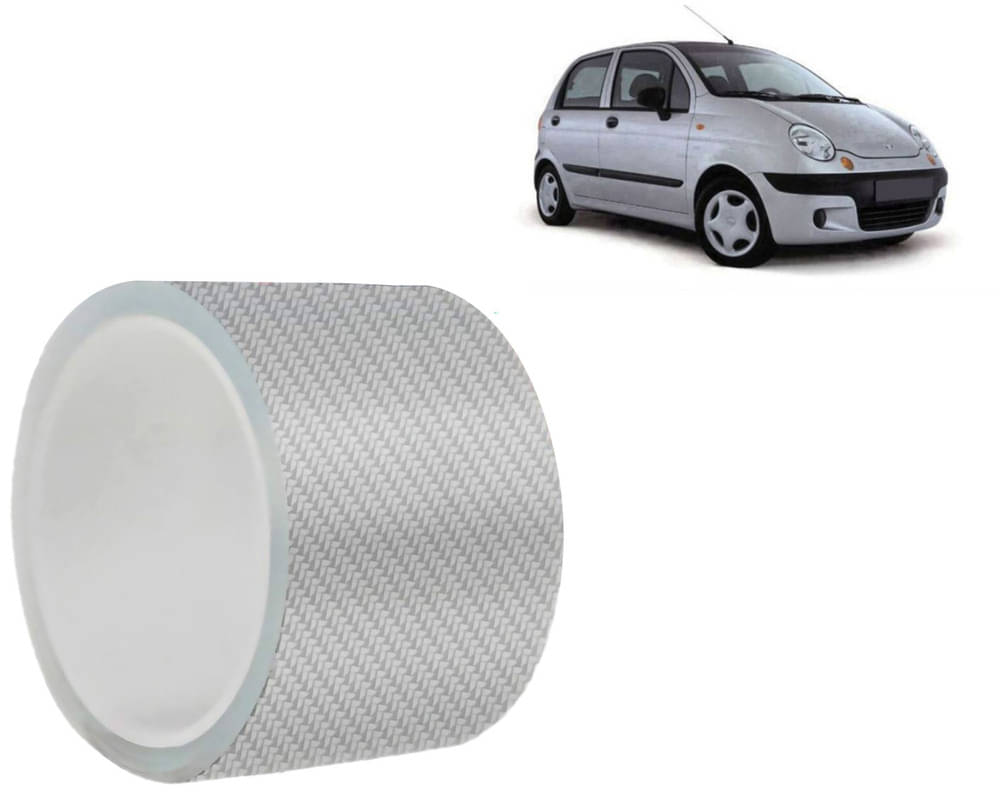     			Car Door Sill Protector Bumper Protector Carbon Fiber Car Wrap Film 5D Gloss White Vinyl Automotive Wrap Film Self-Adhesive Tape - 5cm x 500cm White For  Daewoo Matiz