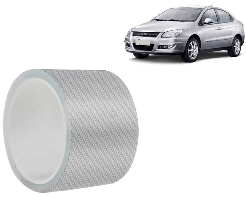     			Car Door Sill Protector Bumper Protector Carbon Fiber Car Wrap Film 5D Gloss White Vinyl Automotive Wrap Film Self-Adhesive Tape - 5cm x 500cm White For  Chery Cielo