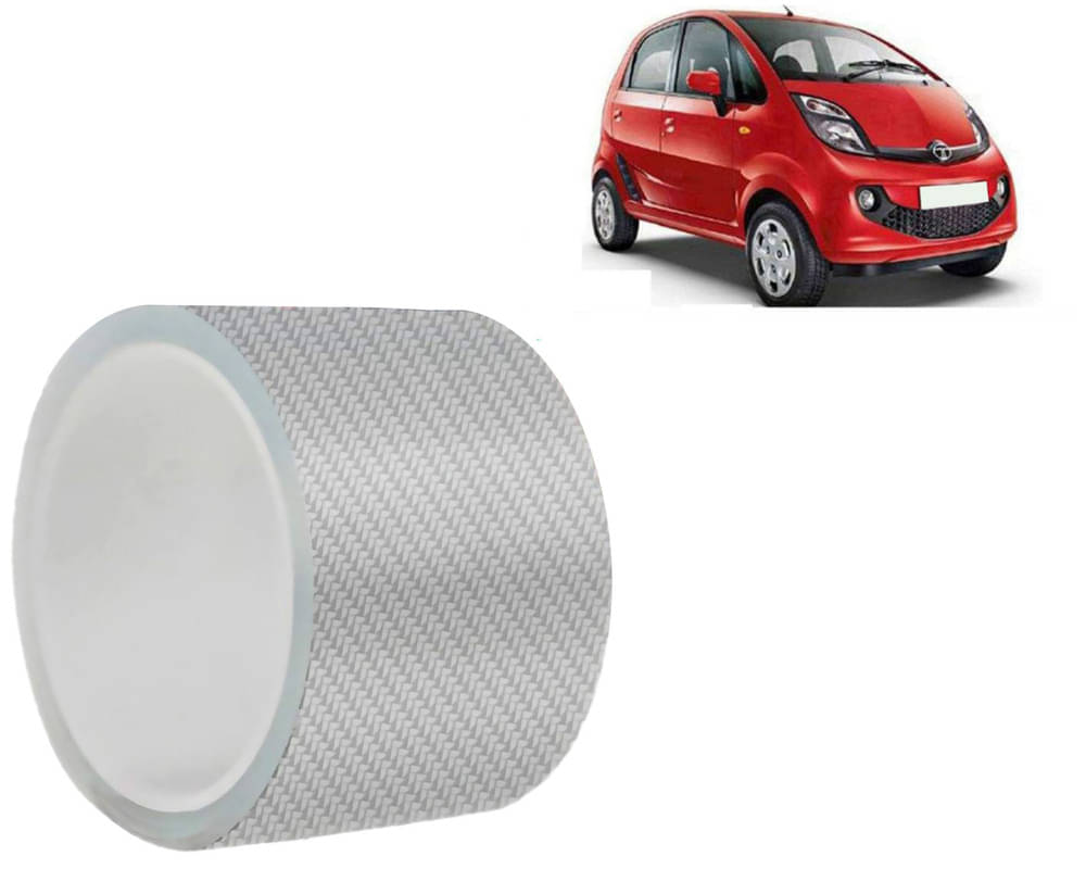     			Car Door Sill Protector Bumper Protector Carbon Fiber Car Wrap Film 5D Gloss White Vinyl Automotive Wrap Film Self-Adhesive Tape - 5cm x 500cm White For  Nano Genx