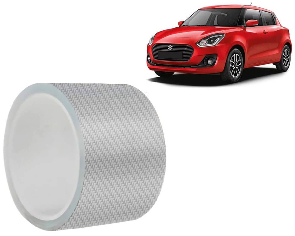     			Car Door Sill Protector Bumper Protector Carbon Fiber Car Wrap Film 5D Gloss White Vinyl Automotive Wrap Film Self-Adhesive Tape - 5cm x 500cm White For  Swift New