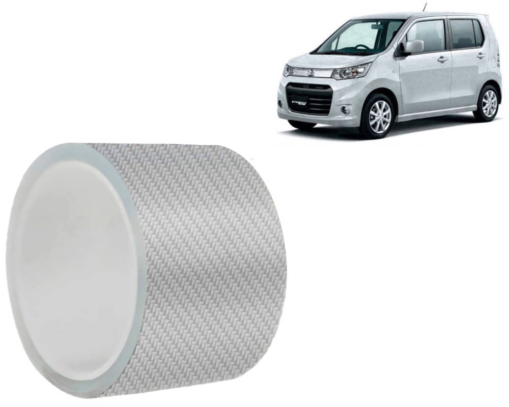     			Car Door Sill Protector Bumper Protector Carbon Fiber Car Wrap Film 5D Gloss White Vinyl Automotive Wrap Film Self-Adhesive Tape - 5cm x 500cm White For  WagonR Stingray