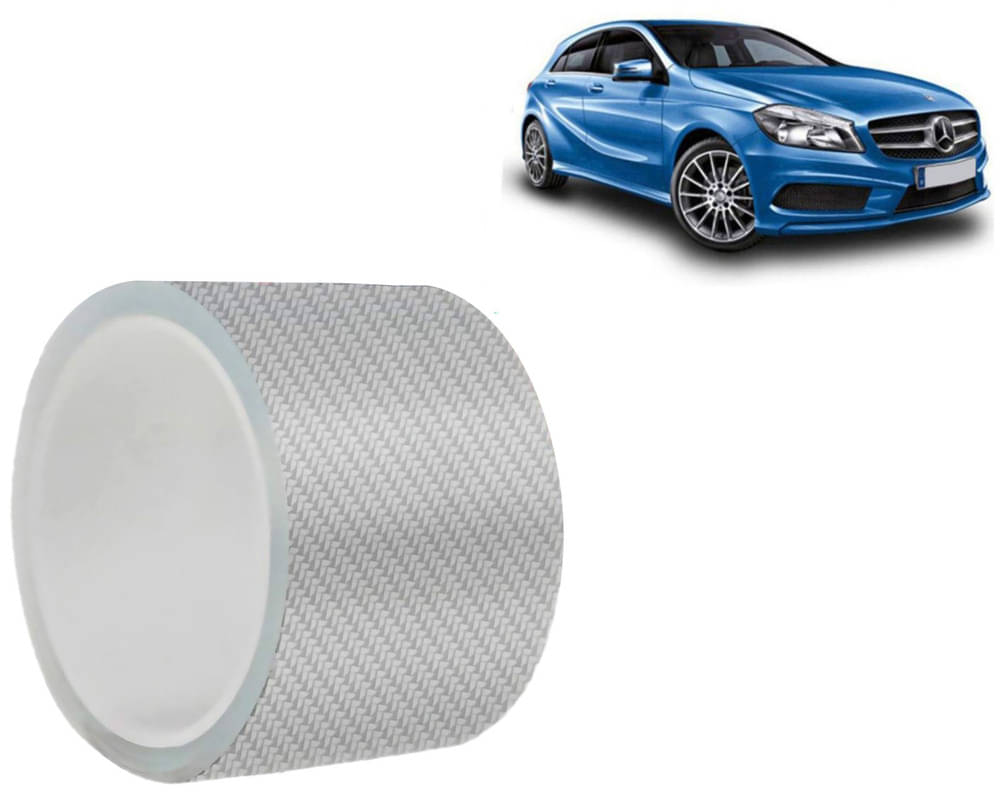     			Car Door Sill Protector Bumper Protector Carbon Fiber Car Wrap Film 5D Gloss White Vinyl Automotive Wrap Film Self-Adhesive Tape - 5cm x 500cm White For  Benz A Class