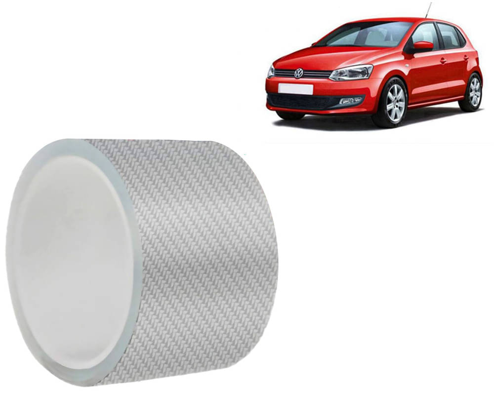     			Car Door Sill Protector Bumper Protector Carbon Fiber Car Wrap Film 5D Gloss White Vinyl Automotive Wrap Film Self-Adhesive Tape - 5cm x 500cm White For  Polo