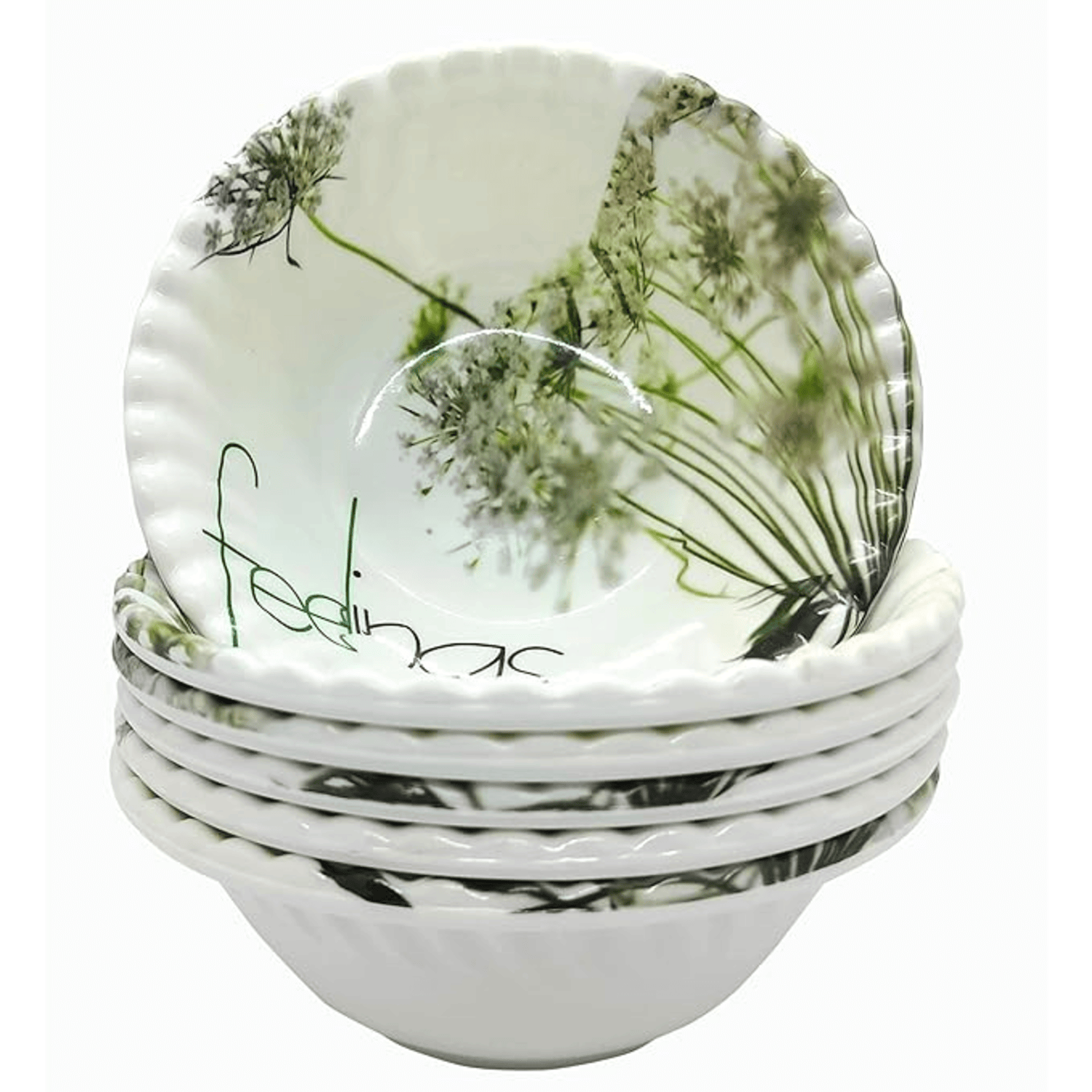 Emmet Melamine Printed Soup Bowl 10 cm ( Set of 6 ) Multi Color Emmet Melamine Printed Soup Bowl 10 cm ( Set of 6 ) Multi Color