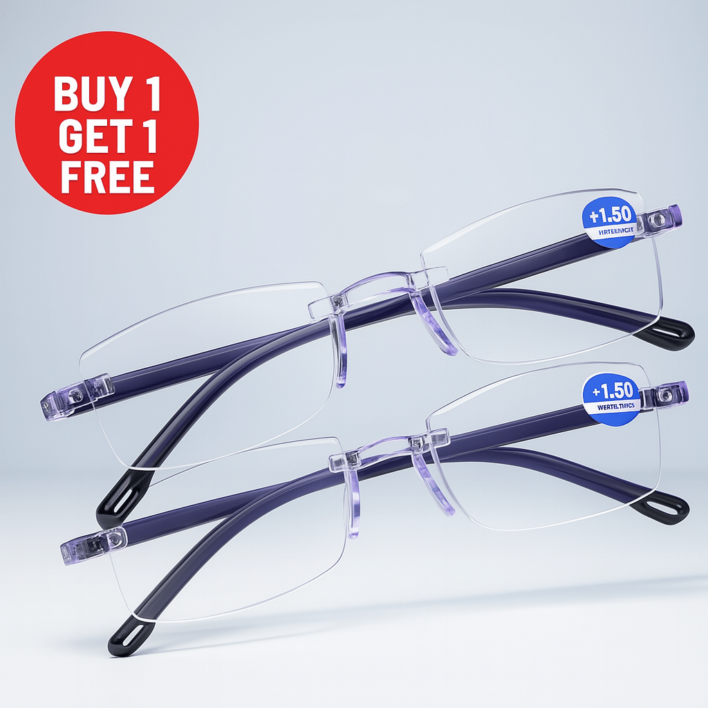 Fadiso Fashion Square Rimless Reading Glasses