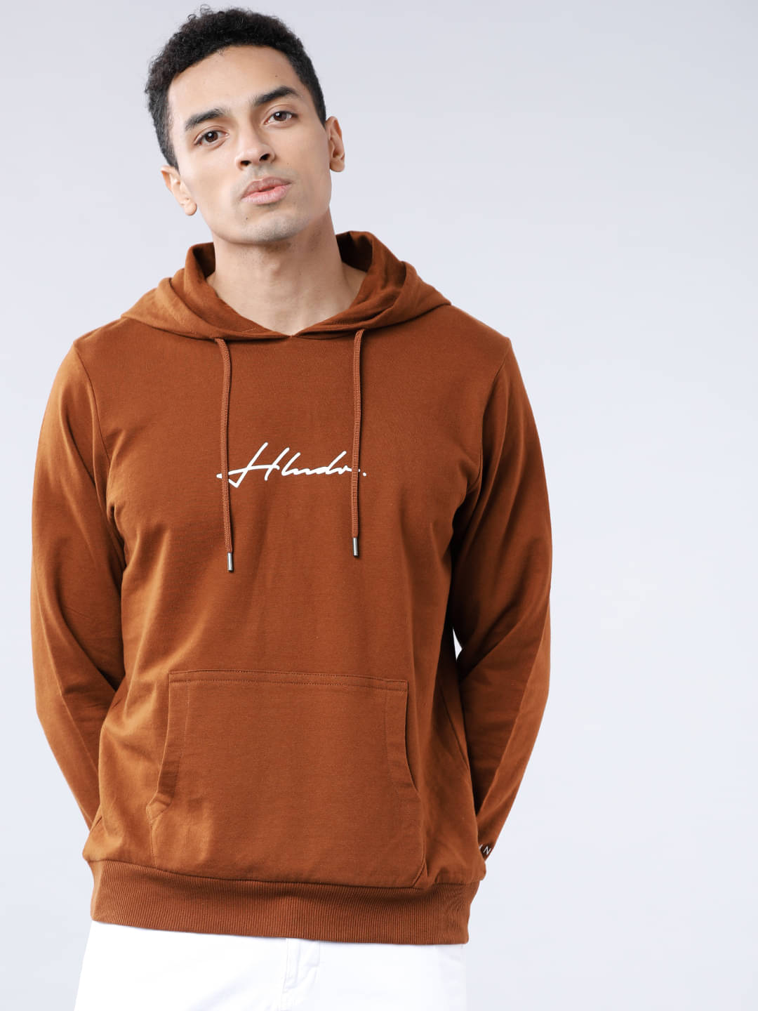 Highlander Cotton Blend Hooded Men's Sweatshirt - Brown ( Pack of 1 ) Highlander Cotton Blend Hooded Men's Sweatshirt - Brown ( Pack of 1 )