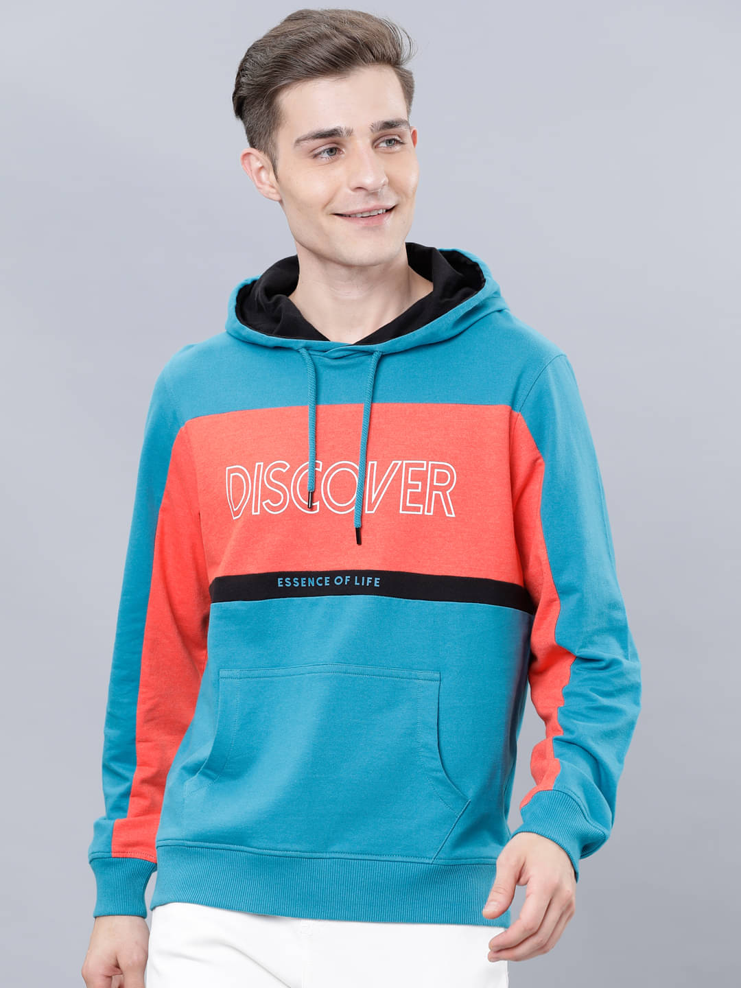 Highlander Cotton Blend Hooded Men's Sweatshirt - Multicolor ( Pack of 1 ) Highlander Cotton Blend Hooded Men's Sweatshirt - Multicolor ( Pack of 1 )
