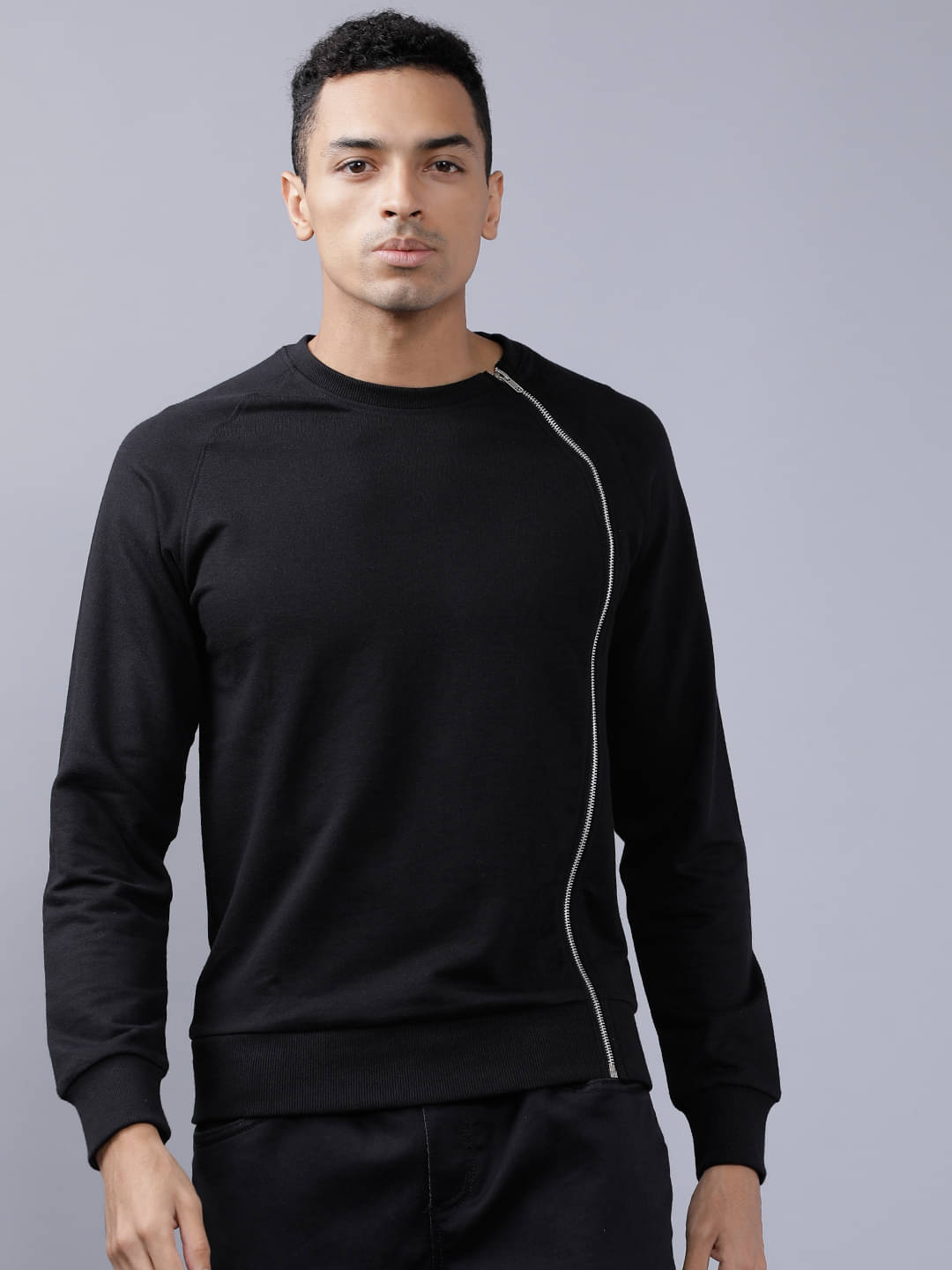     			Highlander Cotton Blend Round Neck Men's Sweatshirt - Black ( Pack of 1 )
