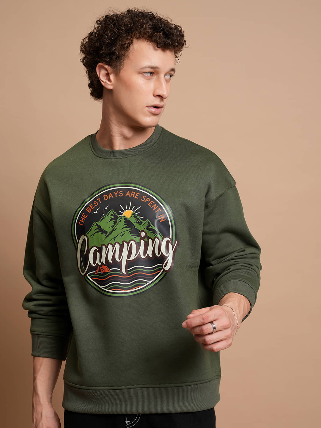 Highlander Polyester Round Neck Men's Sweatshirt - Green ( Pack of 1 ) Highlander Polyester Round Neck Men's Sweatshirt - Green ( Pack of 1 )