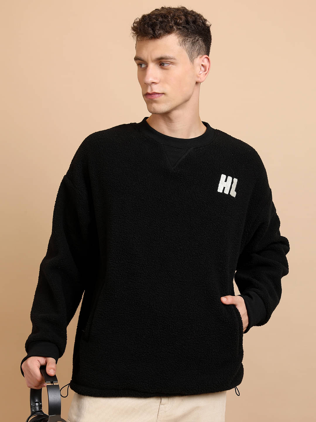     			Highlander Polyester Round Neck Men's Sweatshirt - Black ( Pack of 1 )