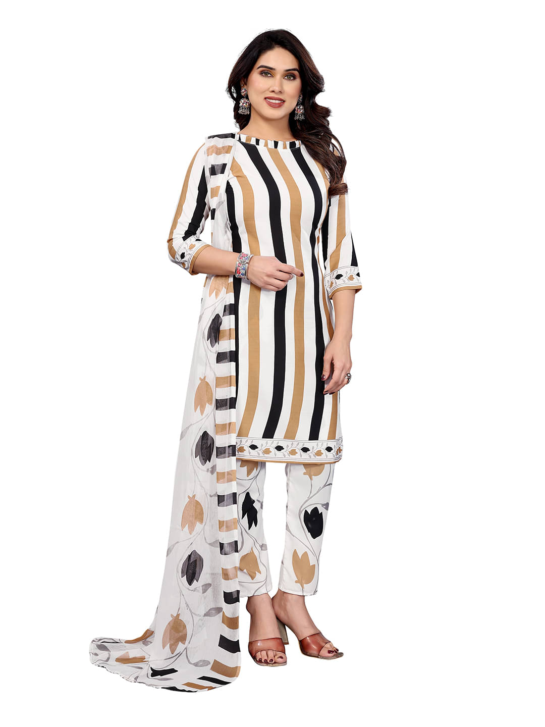     			Kashvi Sarees Women Crepe Unstitched Dress Material ( MULTICOLOR )