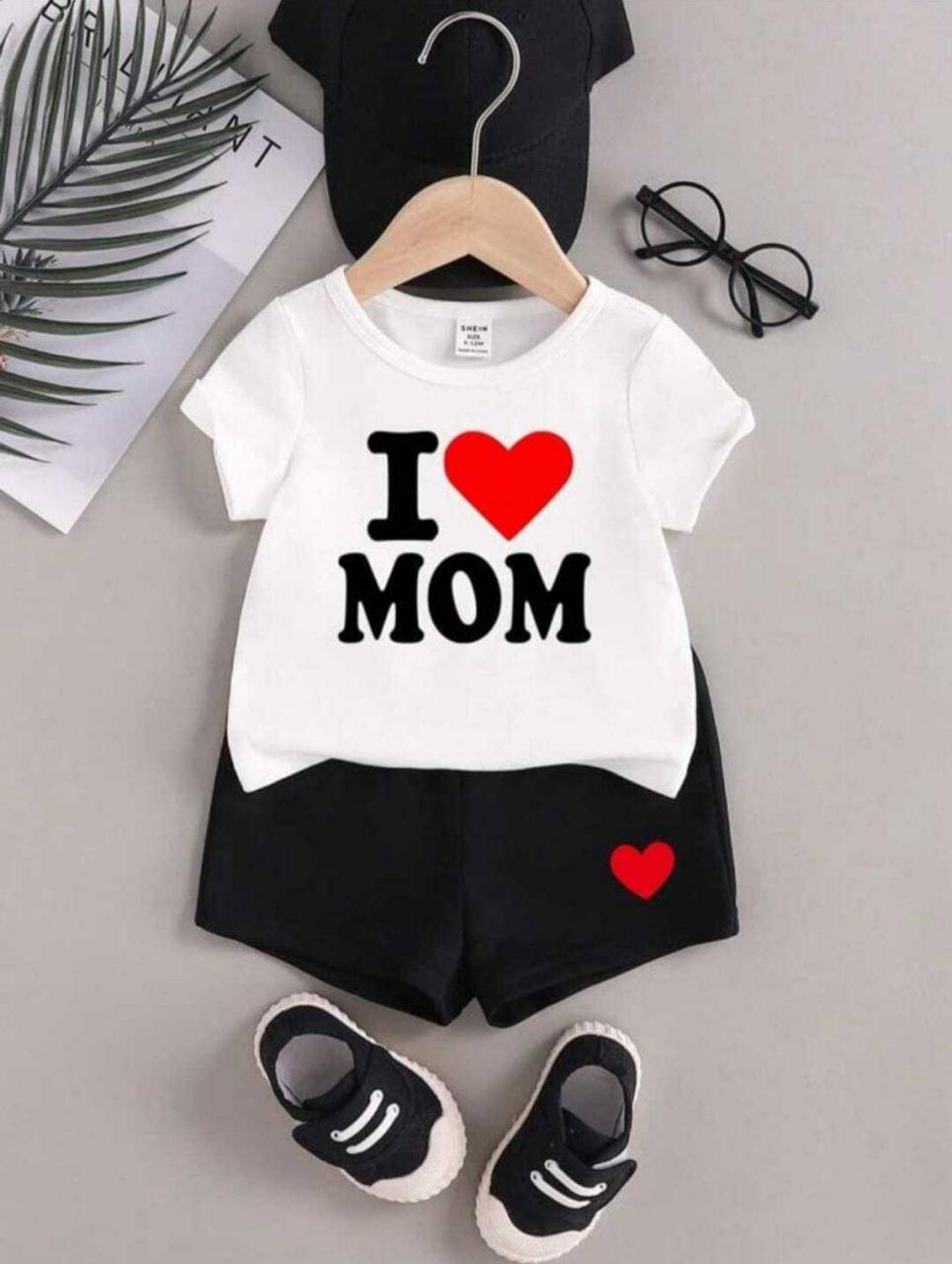     			MUSNAHGARMENTS Pack of 1 Baby Boys Cotton T-Shirt & Shorts Set ( White )