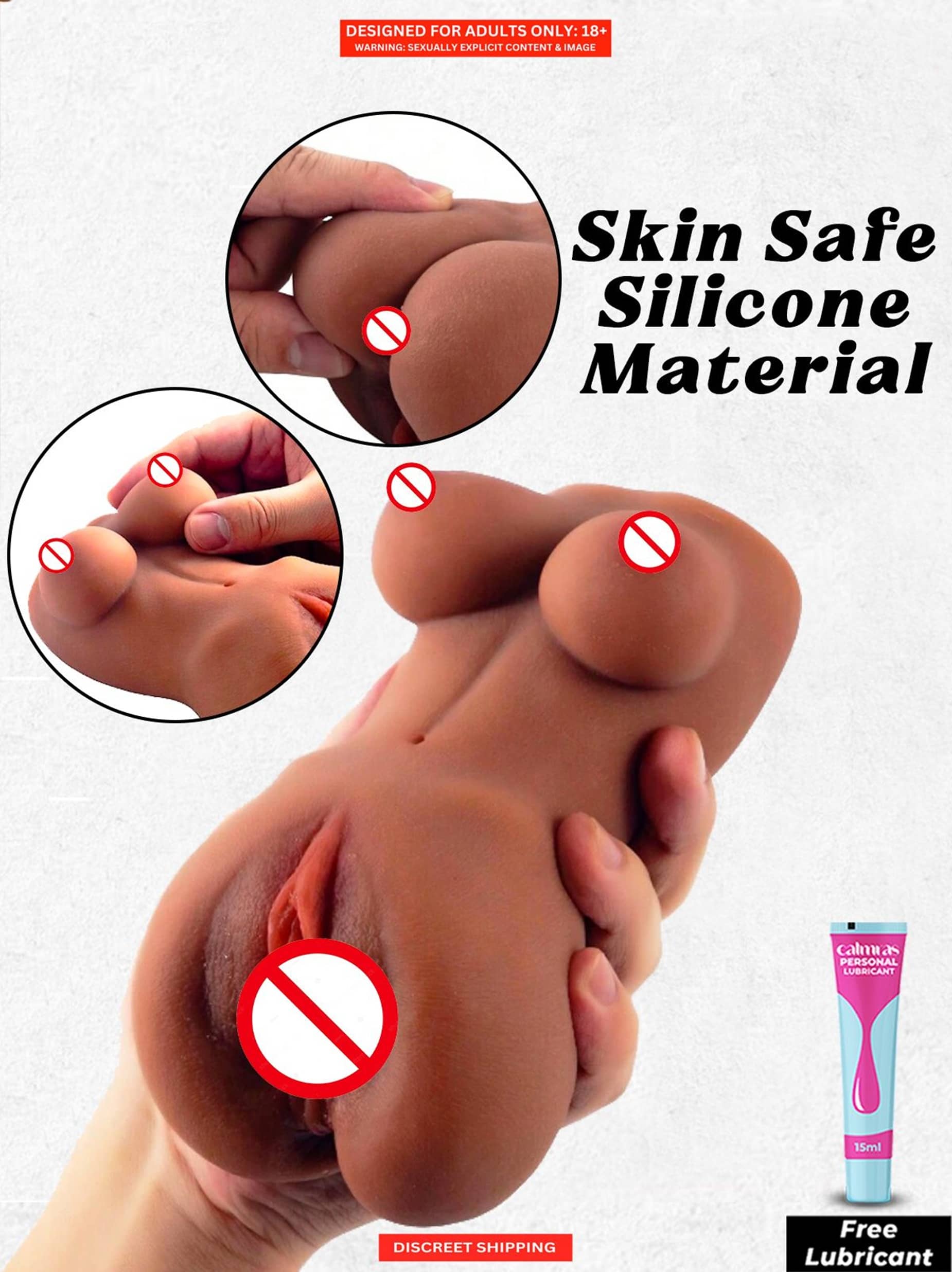 Mini Pocket Pussy Sex Doll for Men with Tight Vagina and Sexy Boobs Realistic Silicone Male Masturbator With Free Lube