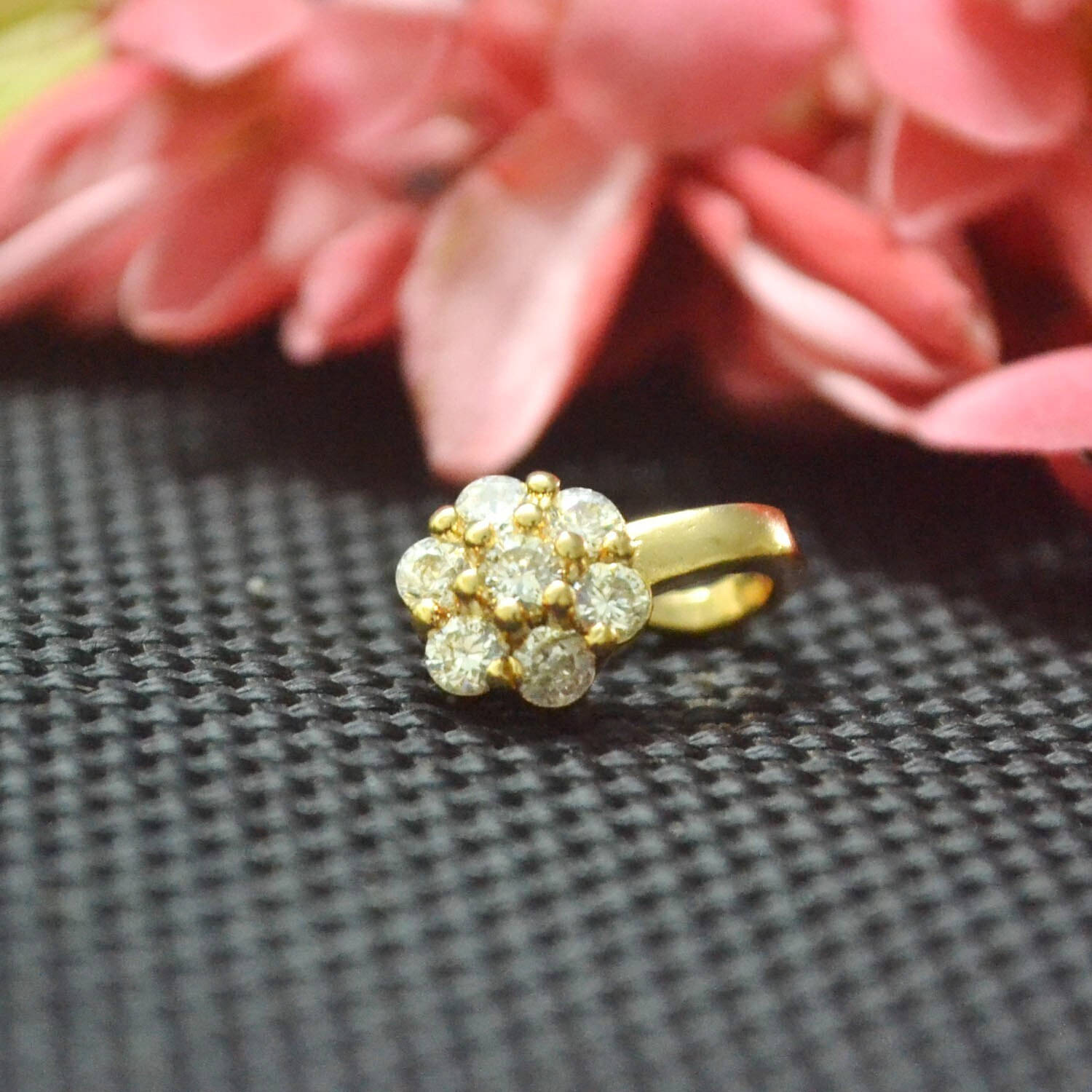     			RENU CREATION Cubic Zirconia Gold-plated Plated Brass Nose Stud ()