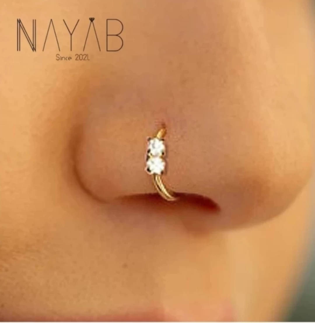 RENU CREATION Diamond, Crystal Gold-plated Plated Alloy Nose Ring () RENU CREATION Diamond, Crystal Gold-plated Plated Alloy Nose Ring ()