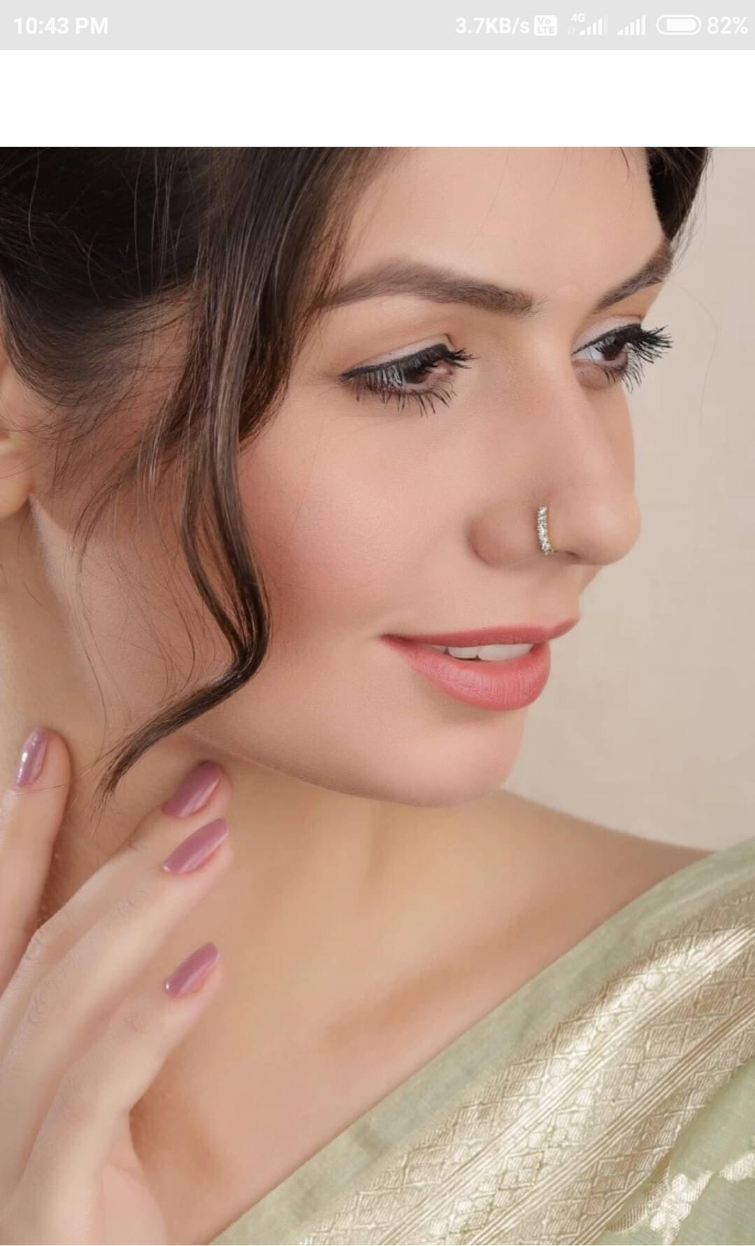     			RENU CREATION Gold-plated Plated Metal, Alloy, Brass, Tungsten Nose Stud ()