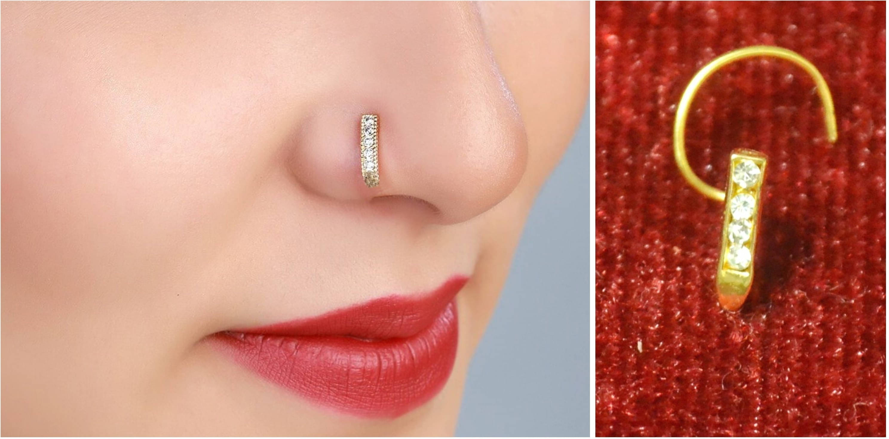     			RENU CREATION Gold-plated Plated Metal, Alloy, Brass, Tungsten Nose Stud ()