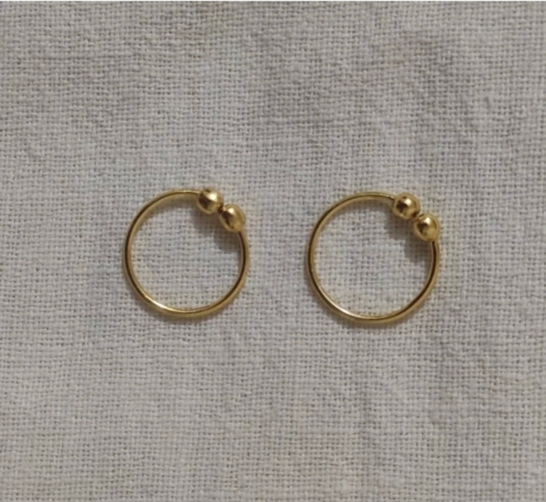     			RENU CREATION Gold-plated Plated Alloy, Brass, Metal Nose Ring (Pack of 2)