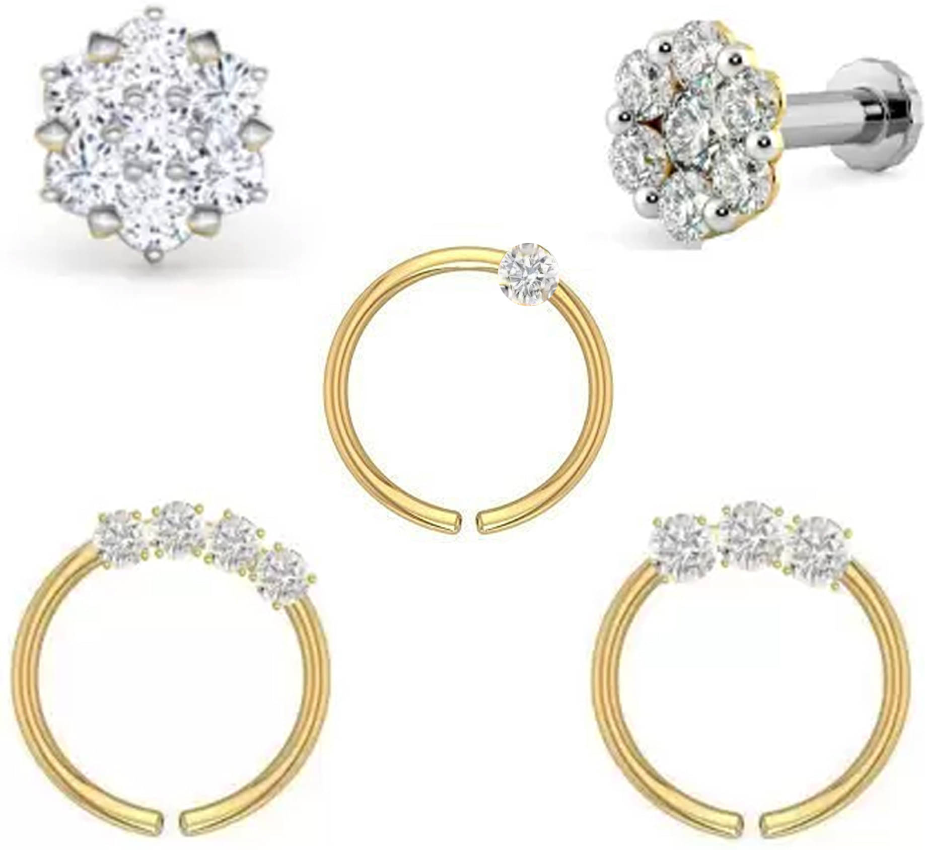     			RENU CREATION Silver Nose Stud ()