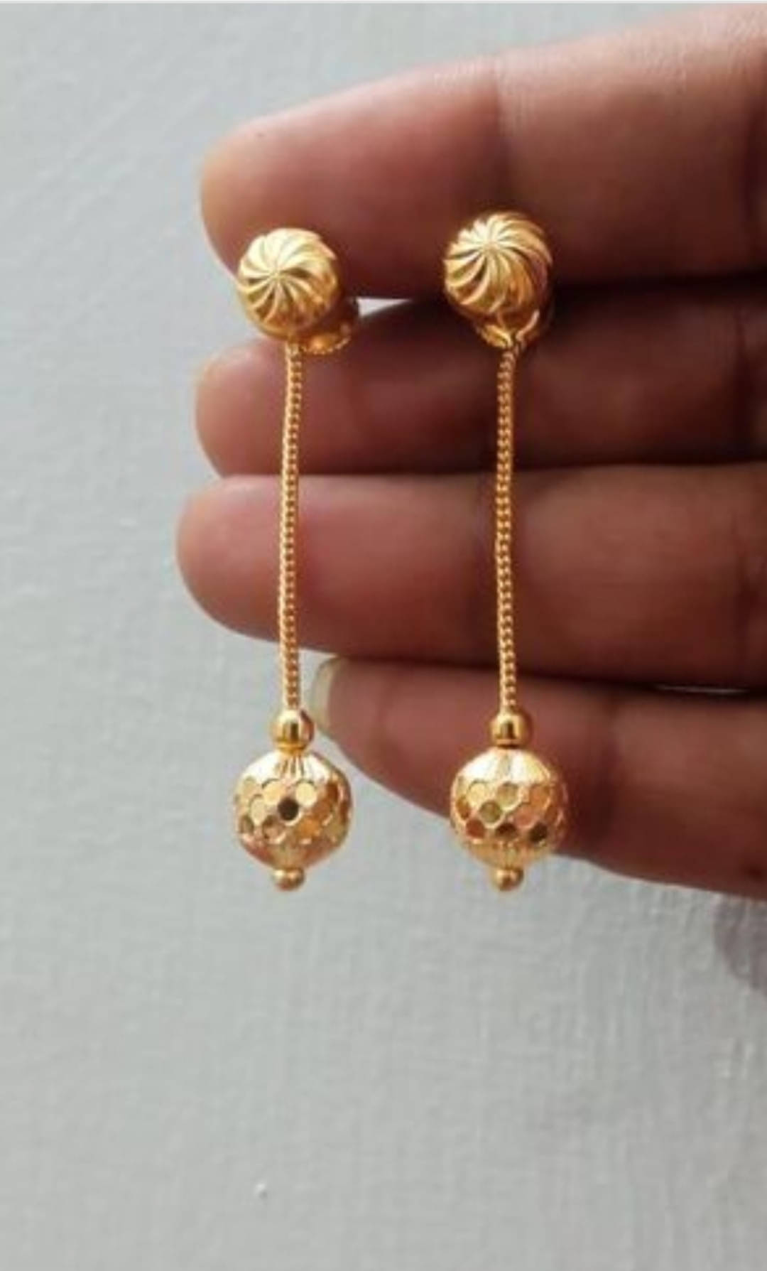     			Renu Creations Golden Hoops Earrings ( Pack of 1 )