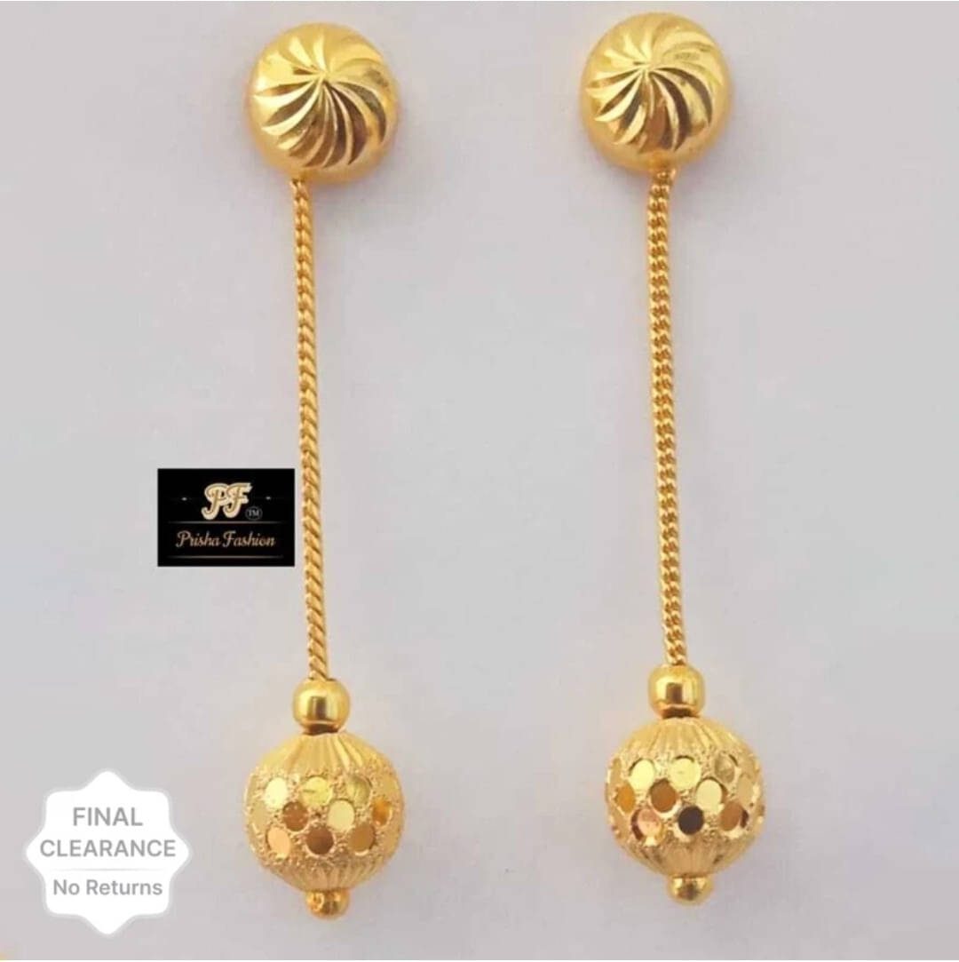     			Renu Creations Golden Hoops Earrings ( Pack of 1 )