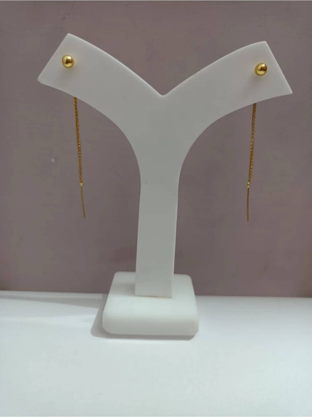     			Renu Creations Golden Hoops Earrings ( Pack of 1 )