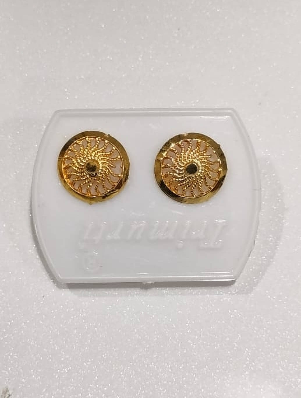     			Renu Creations Golden Hoops Earrings ( Pack of 1 )