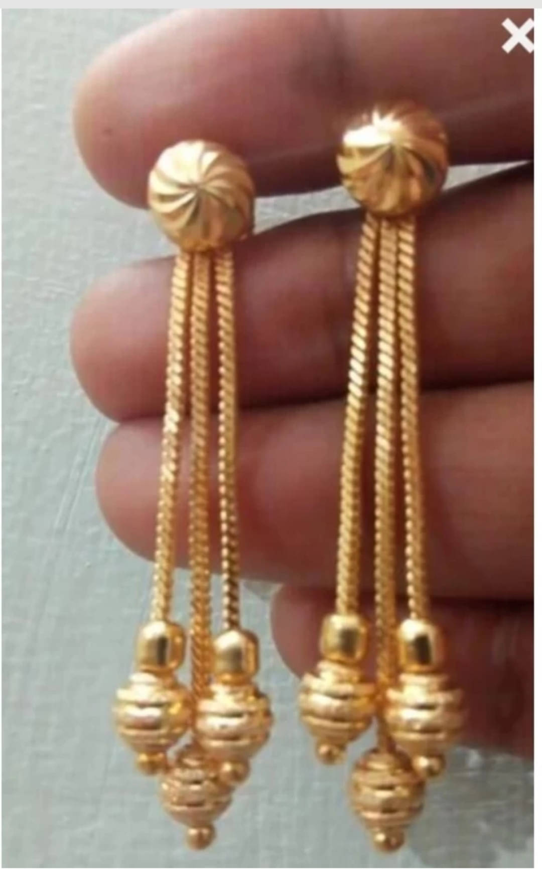     			Renu Creations Golden Hoops Earrings ( Pack of 1 )