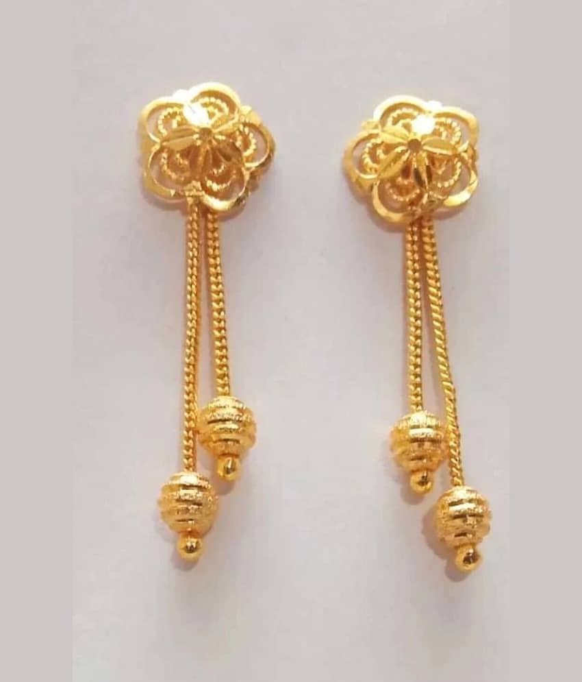 Renu Creations Golden Hoops Earrings ( Pack of 1 ) - Earrings | Buy online on ZillyBuy