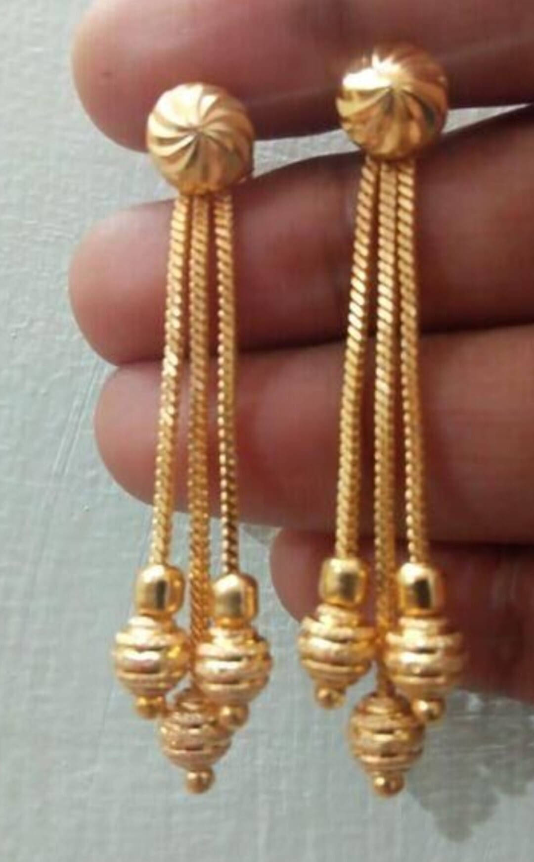     			Renu Creations Golden Hoops Earrings ( Pack of 1 )