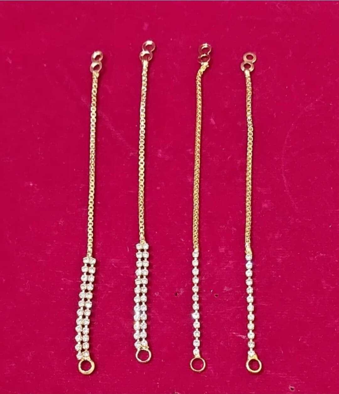     			Renu Creations Golden Hoops Earrings ( Pack of 1 )