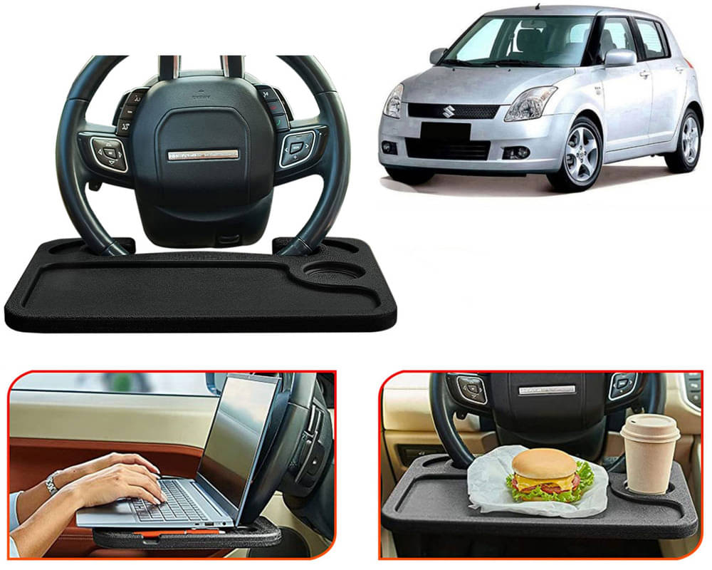     			Selifaur Food Tray for Steering Wheel Black