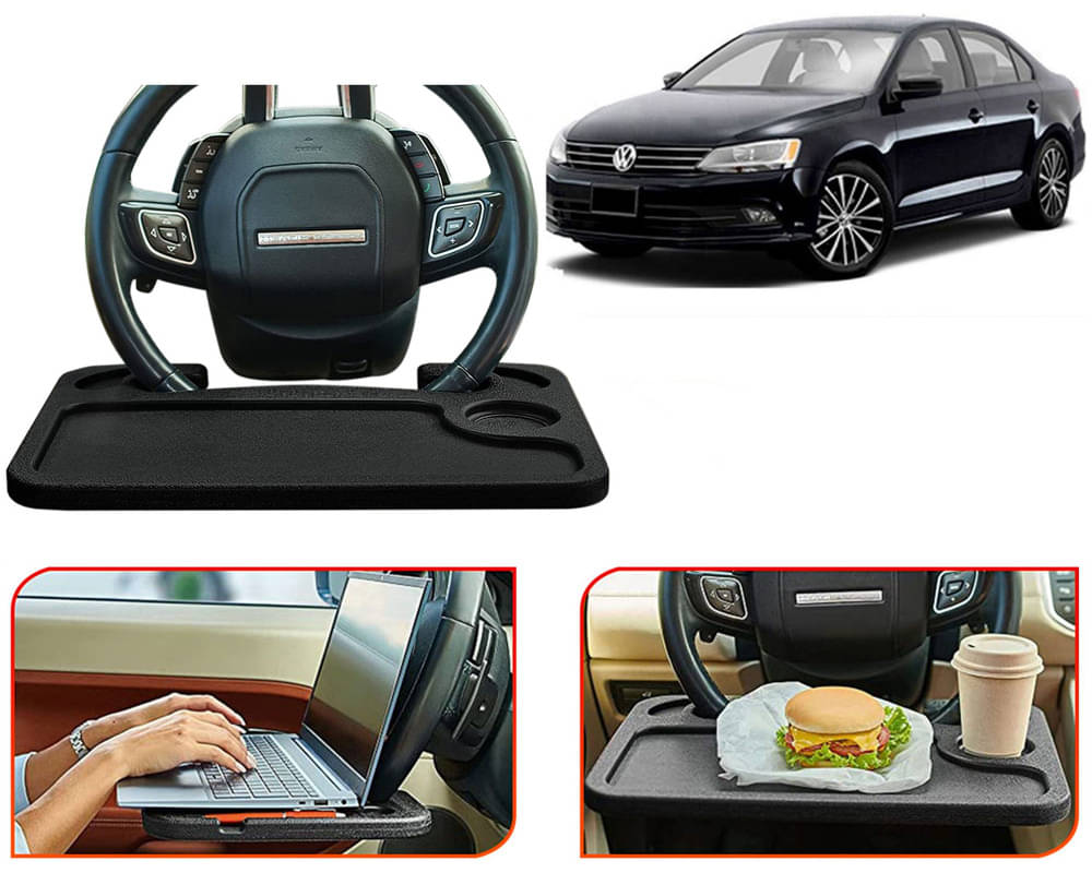 Steering Wheel Desk for Laptop, Multipurpose Travel Accessories, Seat Stand Trays for Eating, Under Table Console (Black) Jetta Type-2     			Steering Wheel Desk for Laptop, Multipurpose Travel Accessories, Seat Stand Trays for Eating, Under Table Console (Black) Jetta Type-2