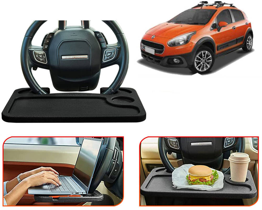 Steering Wheel Desk for Laptop, Multipurpose Travel Accessories, Seat Stand Trays for Eating, Under Table Console (Black) Avventura Steering Wheel Desk for Laptop, Multipurpose Travel Accessories, Seat Stand Trays for Eating, Under Table Console (Black) Avventura