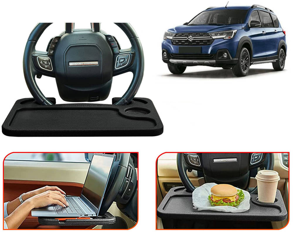 Steering Wheel Desk for Laptop, Multipurpose Travel Accessories, Seat Stand Trays for Eating, Under Table Console (Black) Xl6     			Steering Wheel Desk for Laptop, Multipurpose Travel Accessories, Seat Stand Trays for Eating, Under Table Console (Black) Xl6