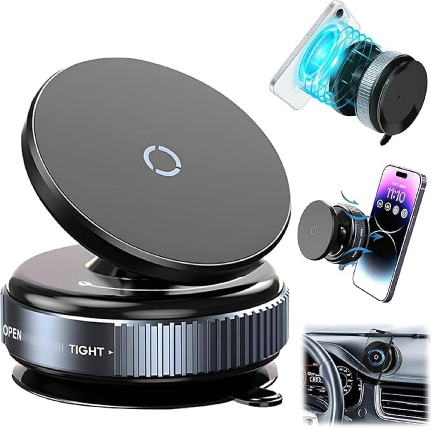 Shop To Shop Dashboard & Windshield Magnetic Car Mobile Holder - Black Shop To Shop Dashboard & Windshield Magnetic Car Mobile Holder - Black