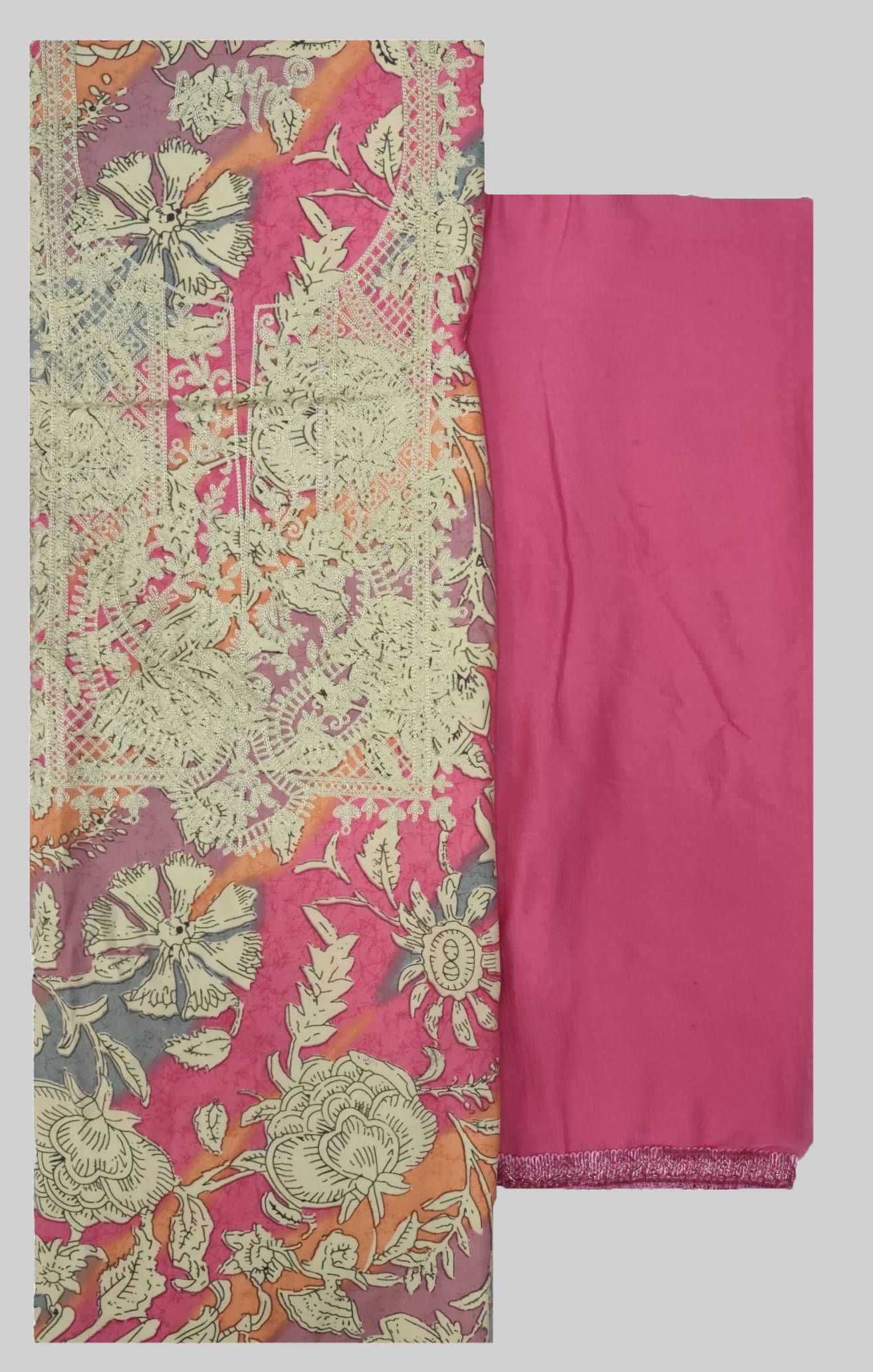     			Soul Essence Women Cotton Unstitched Dress Material ( Pink )